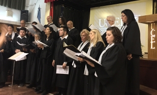 UCEL choir performed at the anniversary celebration and dinner.