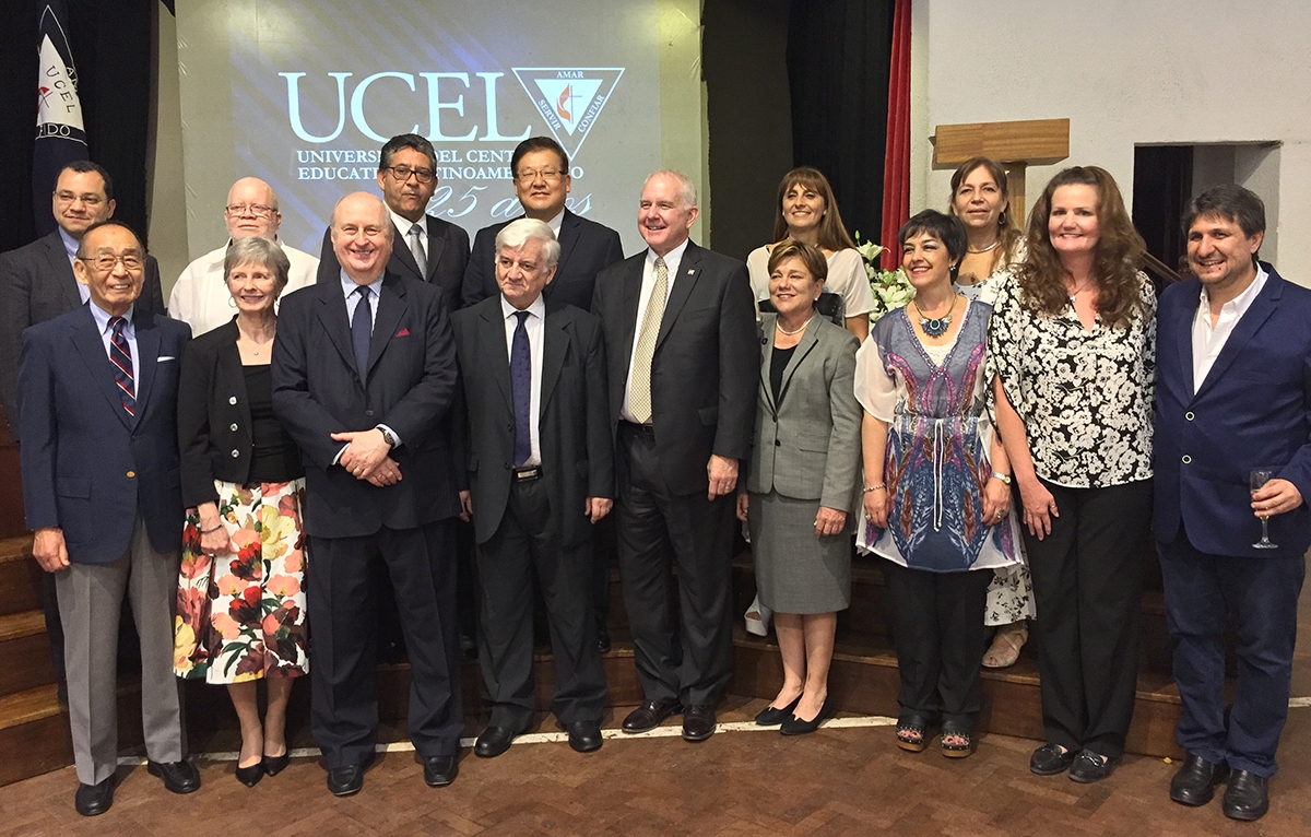IAMSCU and UCEL board members at the 25th anniversary celebration in Argentina.