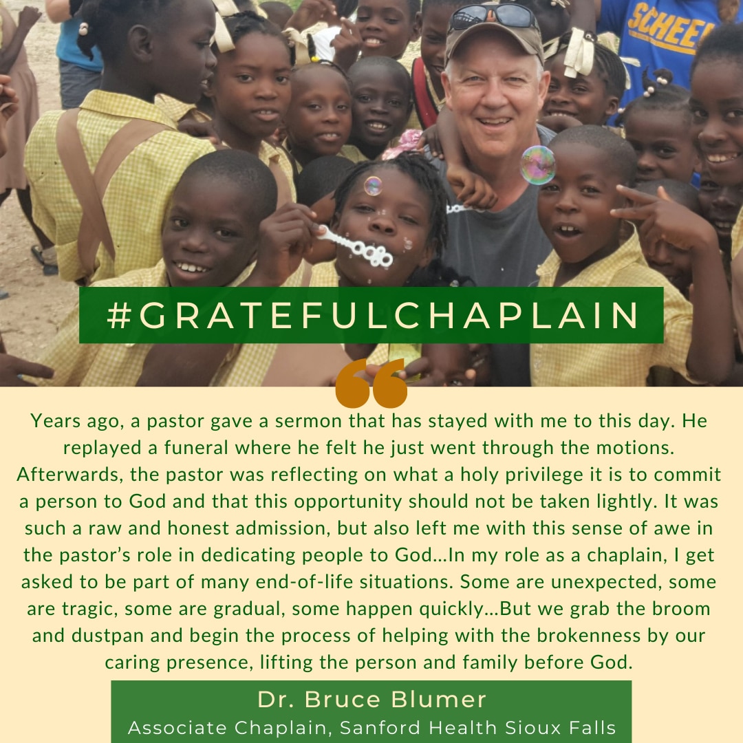 Grateful Chaplain - Dr. Bruce Blumer