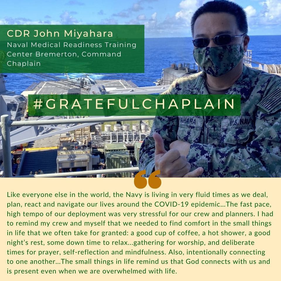 Grateful Chaplain - CDR John Miyahara