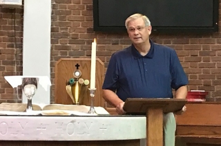 Bishop McAlilly, preaching at closing worship in Birmingham Southern College’s Yeilding Chapel