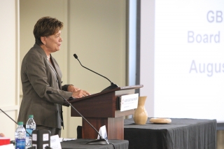 Rev. Dr. Kim Cape, general secretary at GBHEM delivered the State of the Board Address