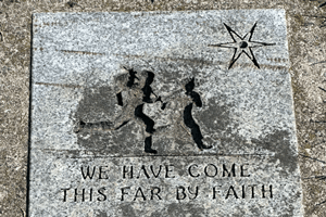 A grave marker