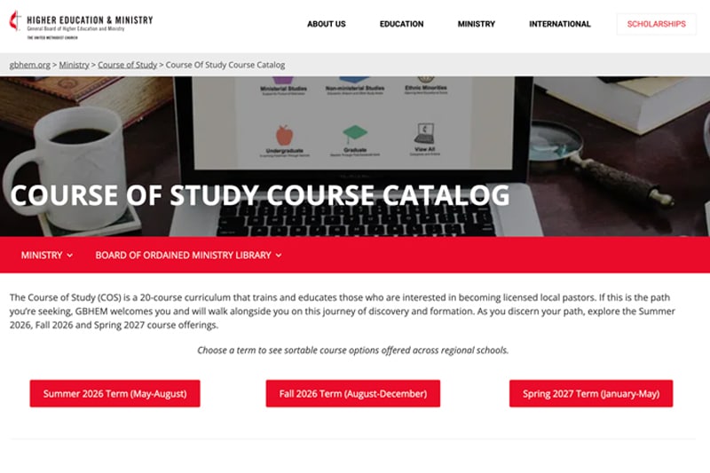 Comprehensive Course of Study Now Available