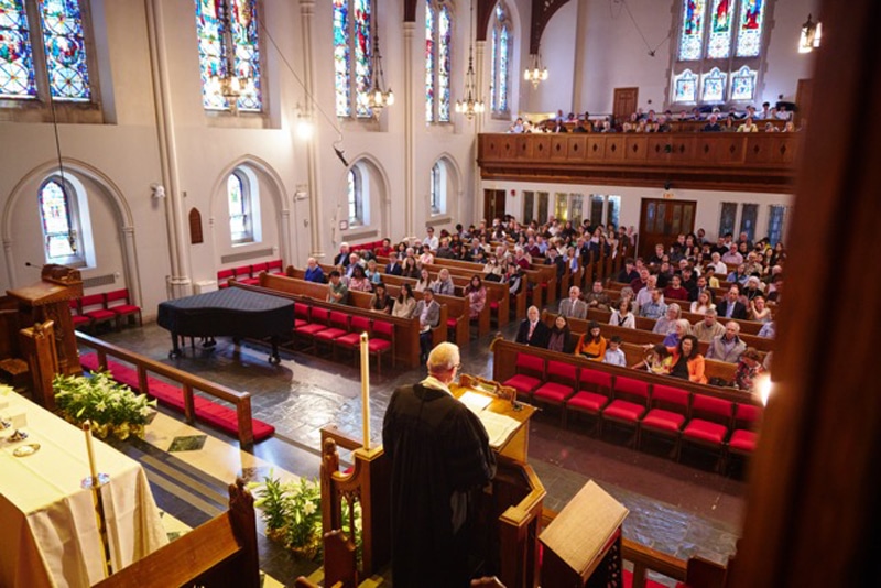 Boston University Marsh Chapel and Chaplain (photo courtesy of Boston College).