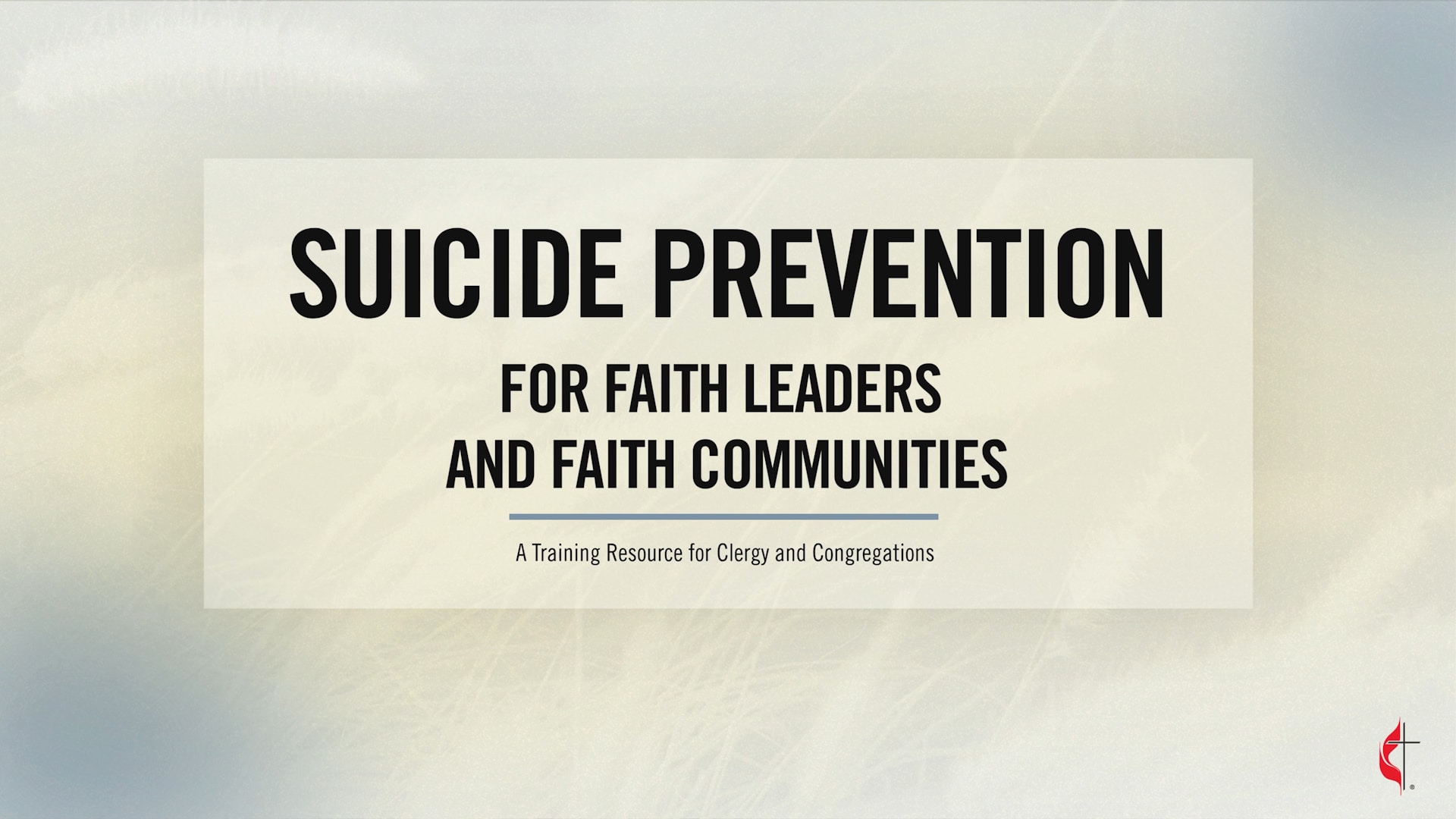 New Suicide Prevention Resource for Faith Leaders