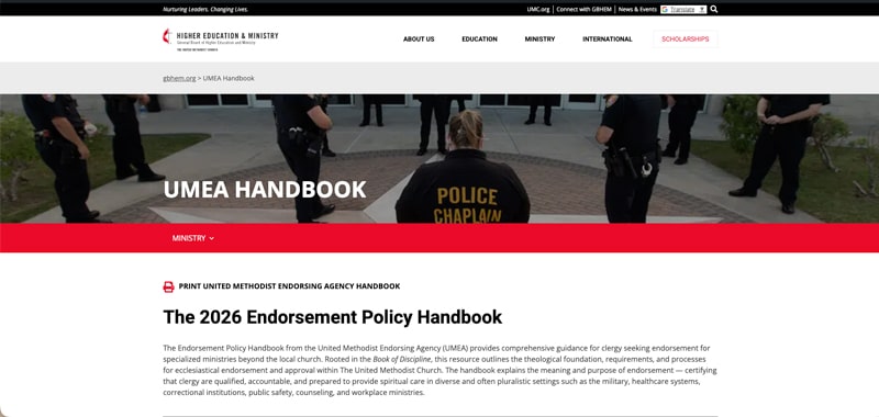 8-12-26-Endorsement-Handbook-page UMEA handbook page
